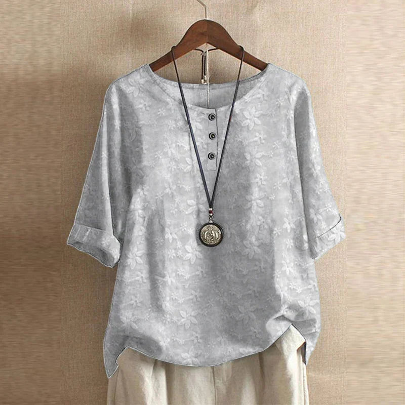 Women's Vintage Floral Print Blouse