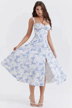 Floral Corset Midi Dress