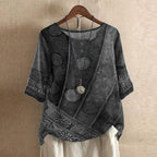 Women's Vintage Floral Print Blouse