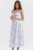 Floral Corset Midi Dress