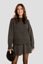 Cozy Sweater and Mini Skirt Set