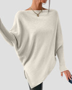 Loose Fit Pullover with Asymmetrical Hem