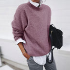Cashmere Knit Pullover with Mock Collar