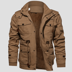 Men's Hooded Winter Jacket with Thick Plush Lining