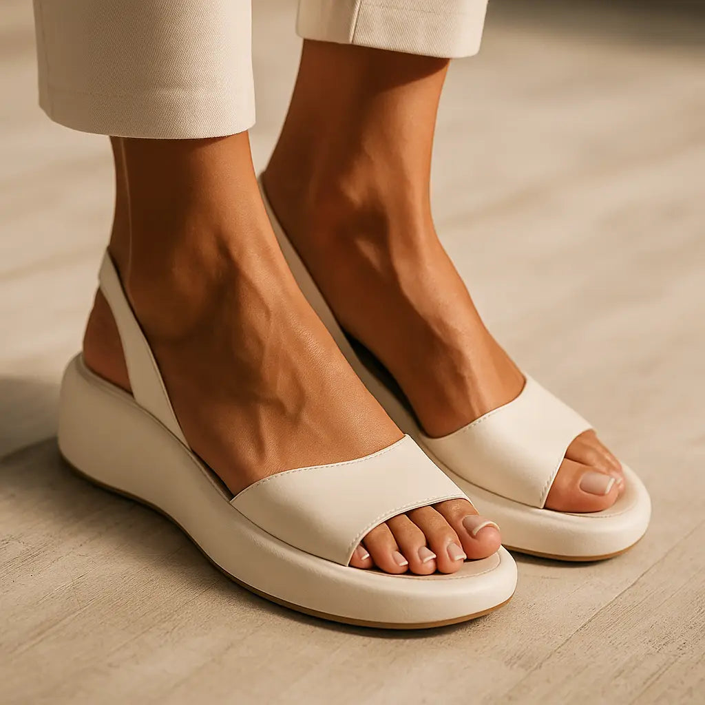 Women's cushioned sandals featuring an ergonomic design for comfort, perfect for summer outings and casual wear. 4