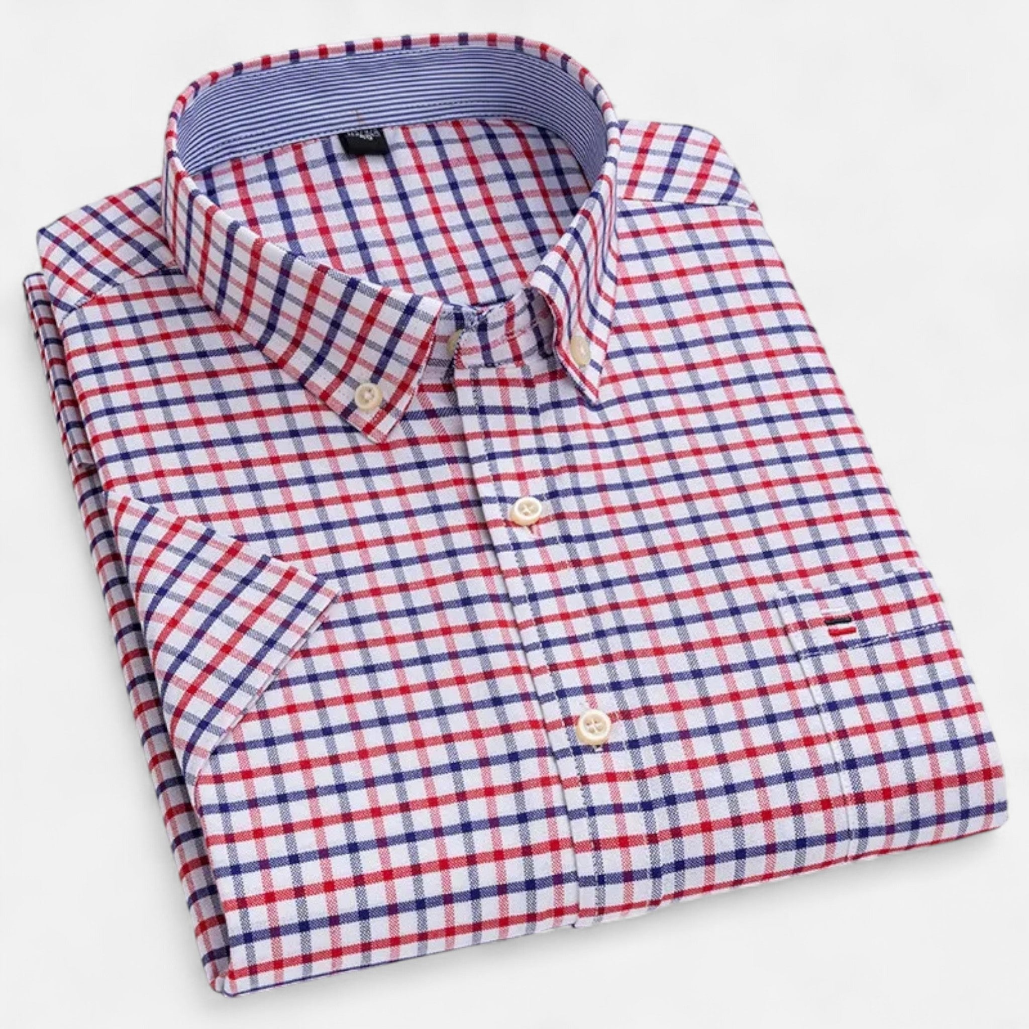 Women's short sleeve oxford shirt in a light and breathable fabric, perfect for casual summer outings, featuring a classic collar and a relaxed fit for comfortable wear 0