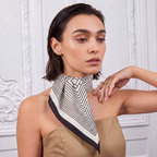 Women's Silk Scarf 70x70cm, lightweight and stylish accessory perfect for all occasions, featuring elegant patterns and vibrant colors. 3