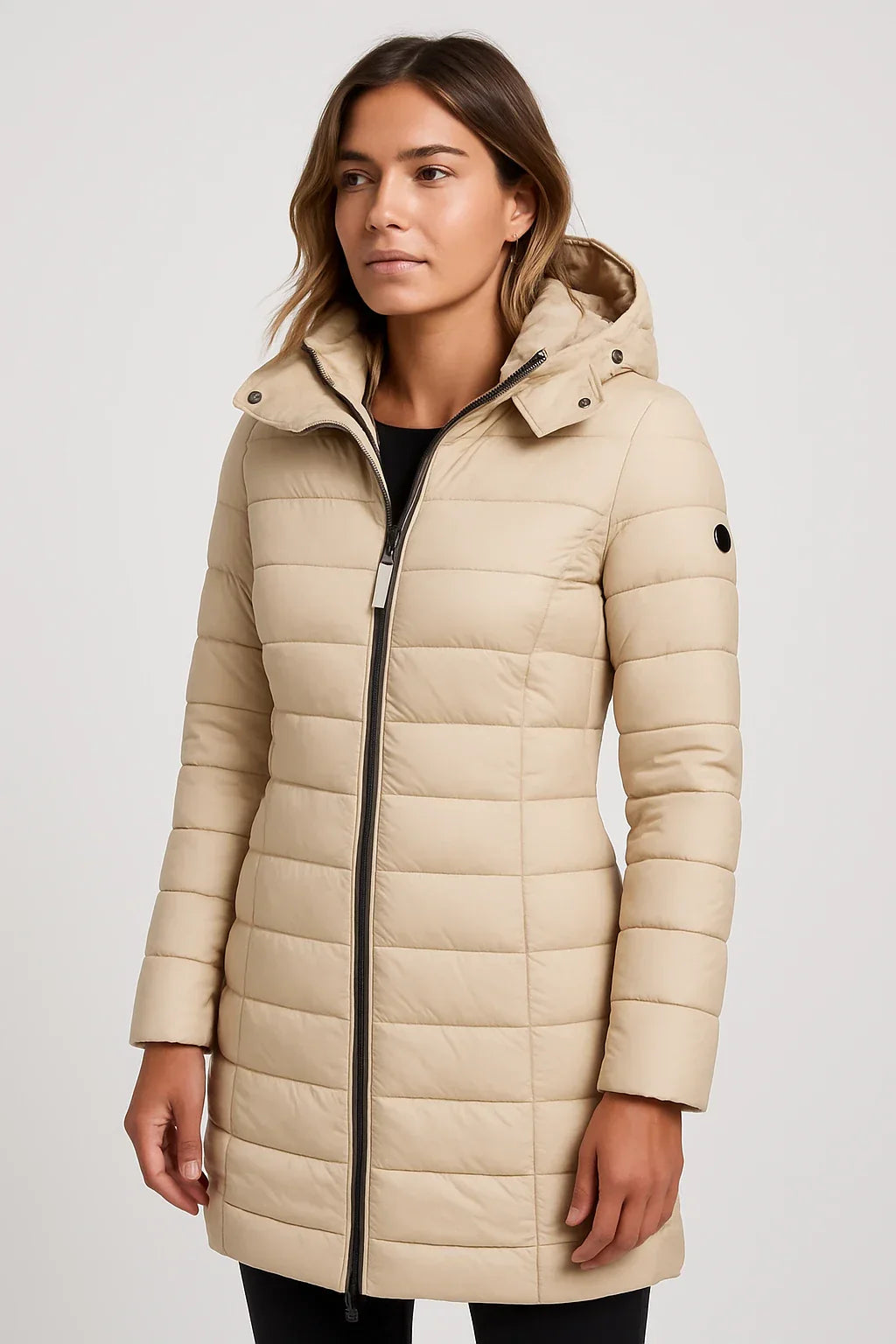 Women's Mid-Length Quilted Puffer Coat