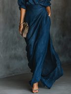 Women's Shirt and Maxi Skirt Set Two Piece