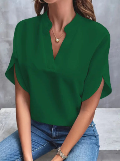 Short Sleeve Batwing Blouse Women's Summer Top