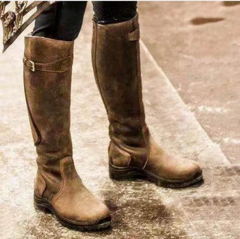 Women's Leather Knee-High Waterproof Boots