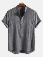 Cotton-Linen Shirt and Pants Set