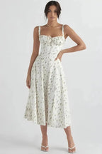 Floral Corset Midi Dress