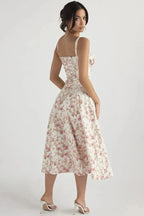 Floral Corset Midi Dress