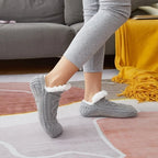 Women's Thermal Knit House Socks with Fluffy Cuff