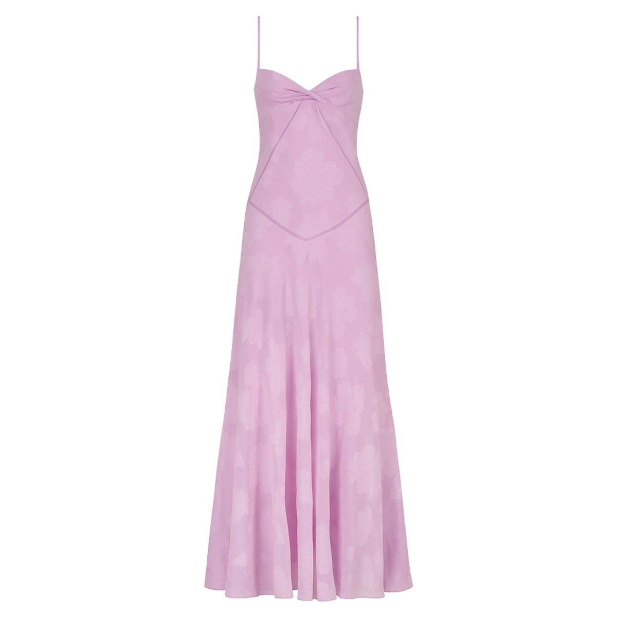 Floral Jacquard Maxi Gown with Corset Back