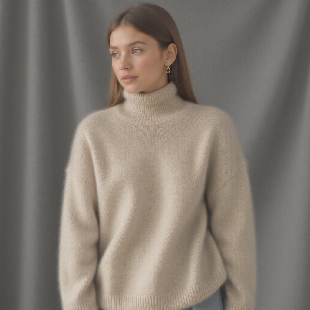Soft Cashmere Turtleneck Sweater