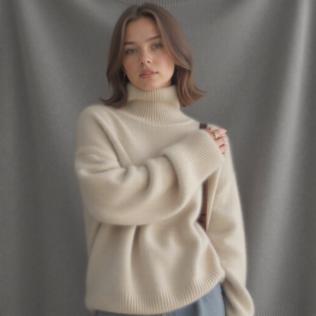 Soft Cashmere Turtleneck Sweater