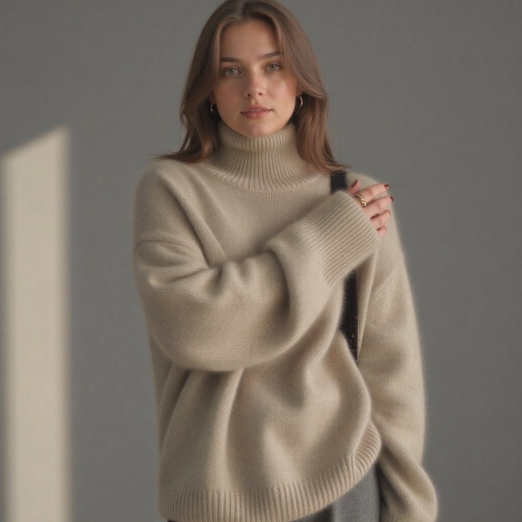 Soft Cashmere Turtleneck Sweater