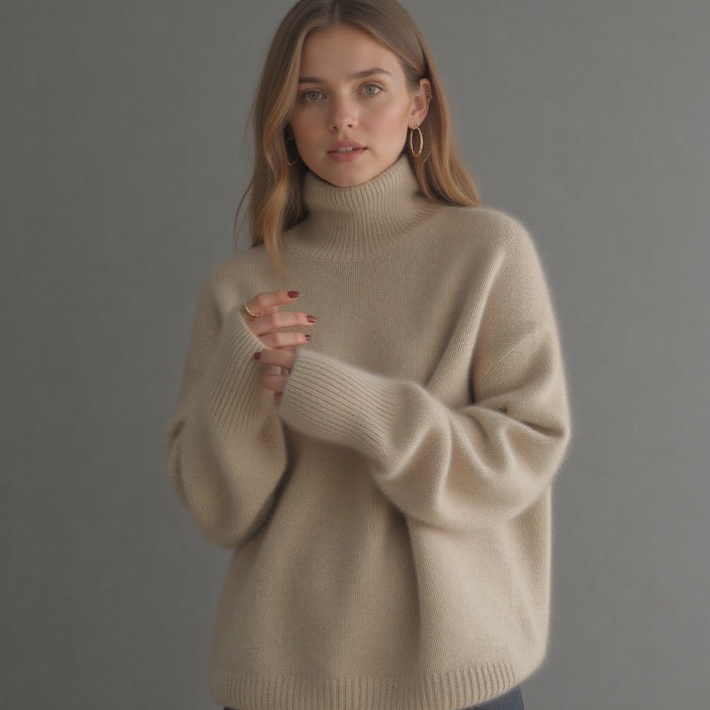 Soft Cashmere Turtleneck Sweater