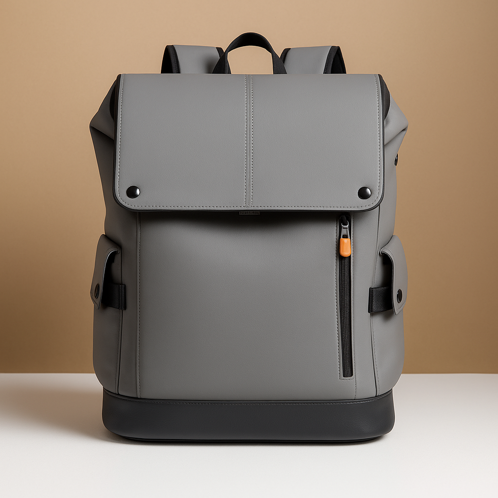 Men's PU Leather Backpack with Laptop Sleeve